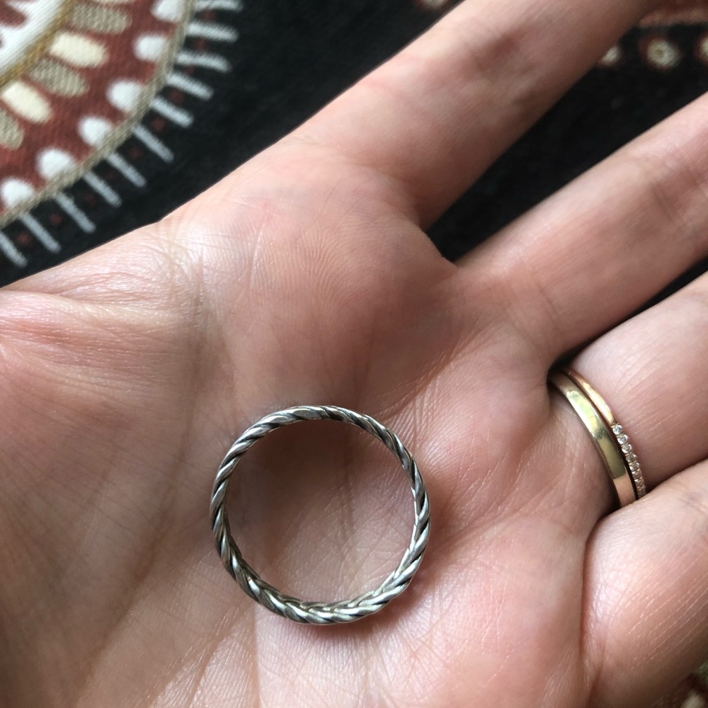 Braided silver ring ❤️ - Picture 2 of 3